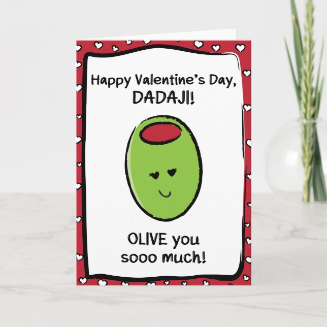 Valentinstag-Karte für Dadaji Karte (Vorderseite)