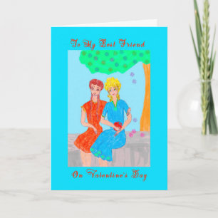 Valentinstag-Karte für den Freund Feiertagskarte