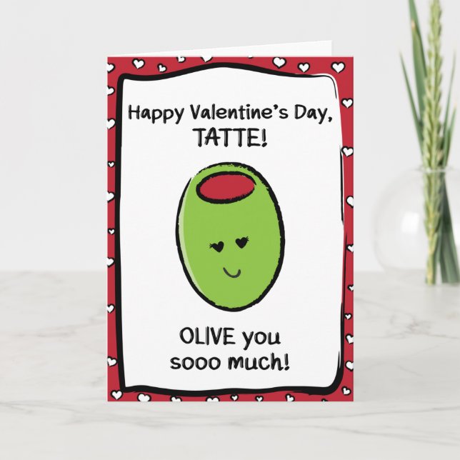 Valentinstag-Karte für den Tee Karte (Vorderseite)
