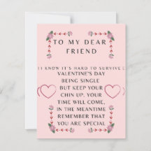Valentinstag-Karte für einen Single