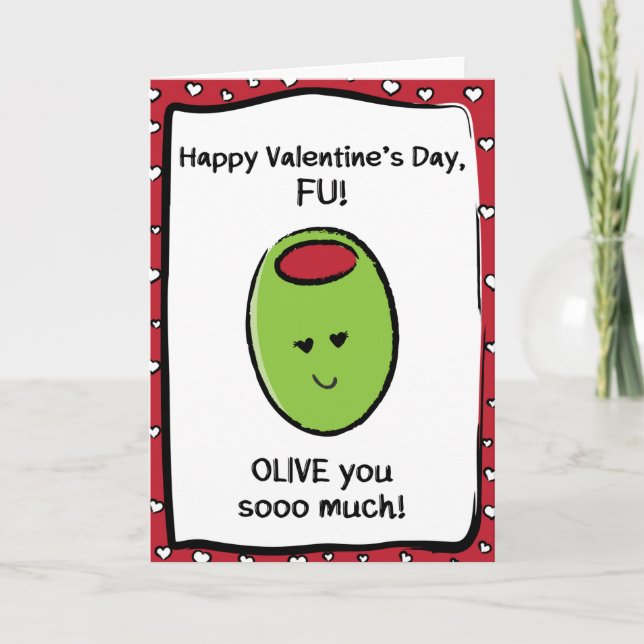 Valentinstag-Karte für Fu Karte (Vorderseite)