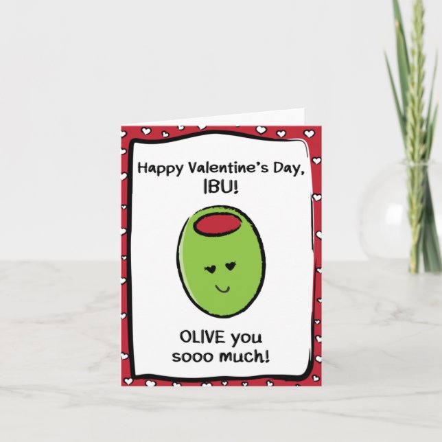 Valentinstag-Karte für Ibu Karte (Vorderseite)