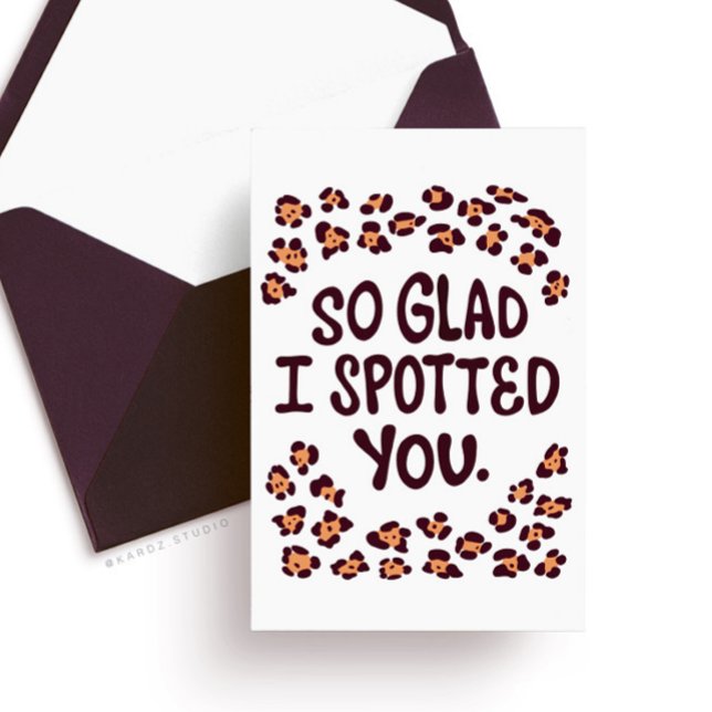 Valentinstag-Karte für ihn Karte (Valentines romantic card for boyfriend, "So glad I spotted you" modern typography)