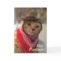 Valentinstag Karte für Katzenliebhaber und Cowboys