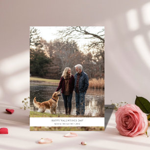 Valentinstag-Karte für moderne Hunde Familie Foto Feiertagskarte