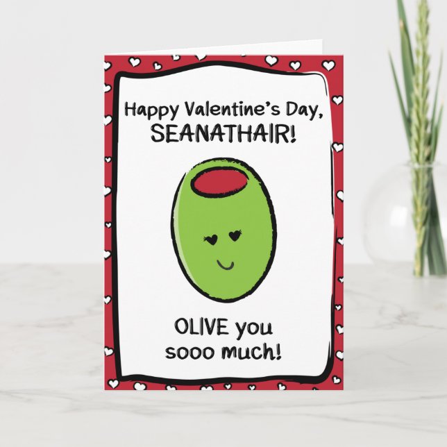 Valentinstag-Karte für Seanathair Karte (Vorderseite)