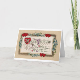 Valentinstag-Karte für viktorianische Liebe Feiertagskarte