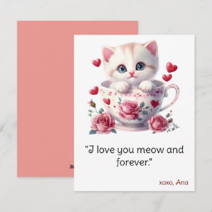 Valentinstag-Karte, Katzenliebhaber-Karte, lustige Feiertagskarte