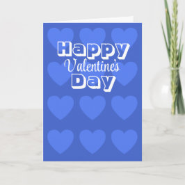 Valentinstag-Karte mit blauen Herzen von Jo Images Karte
