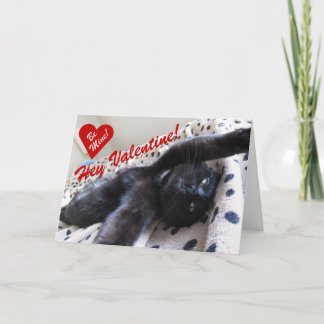Valentinstag-Karte mit einer niedlichen Katze Feiertagskarte