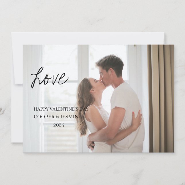 Valentinstag-Karte - mit Liebe, Dunkel bedeckt Einladung (Vorderseite)