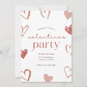 Valentinstag-Karte mit rosa Herzen Feiertagskarte