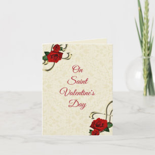 Valentinstag-Karte mit Rote Rosen Feiertagskarte