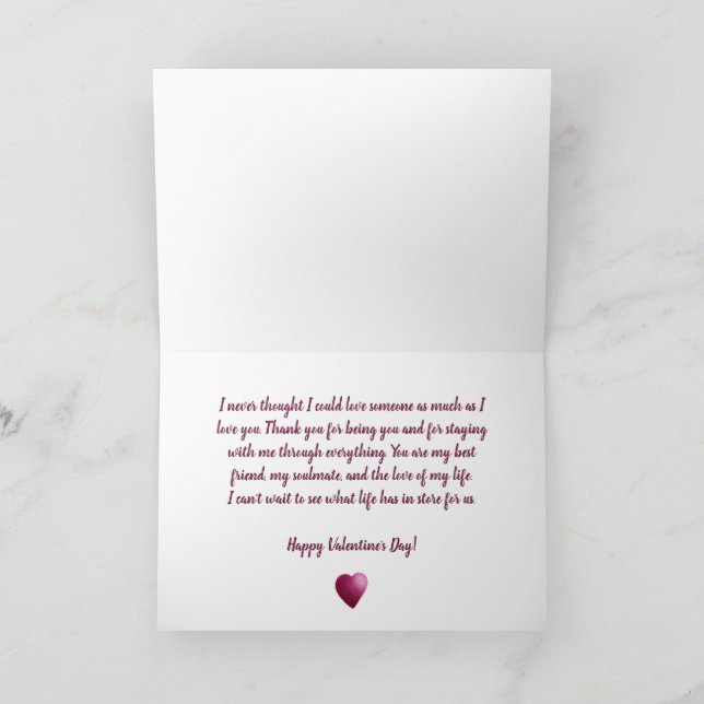 Valentinstag-Karte mit zwei Wasserfarbenherzen Karte (Innenseite)