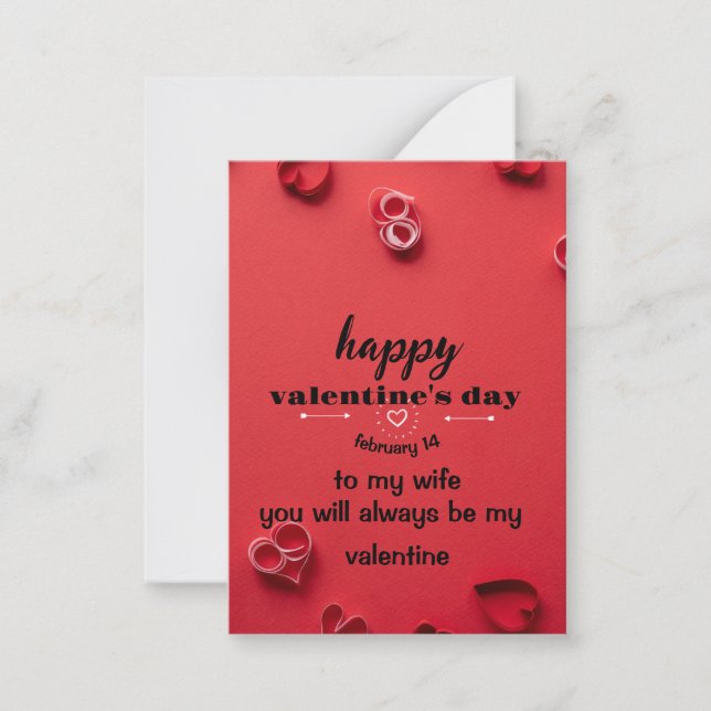 Valentinstag-Karte Mitteilungskarte (Vorderseite)