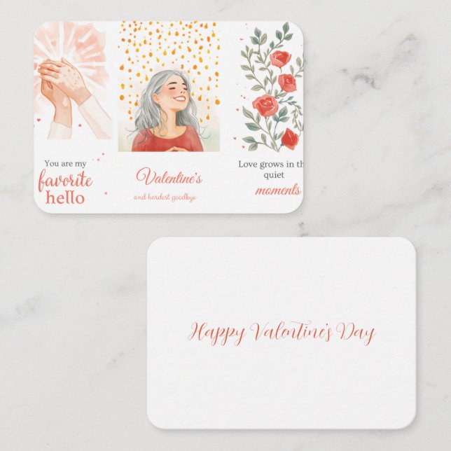Valentinstag-Karte  Mitteilungskarte (Vorne/Hinten)