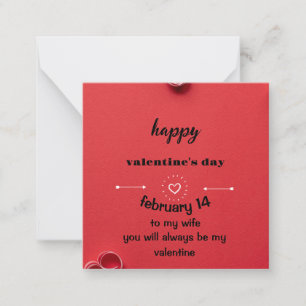Valentinstag-Karte Mitteilungskarte