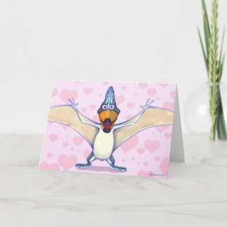 Valentinstag-Karte Pteranodon Feiertagskarte