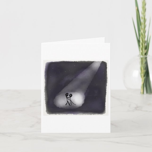 Valentinstag-Karte - romantisches Tanzen Feiertagskarte (Vorderseite)