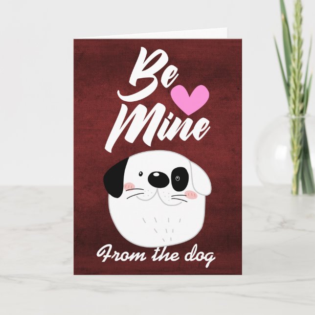 Valentinstag Karte ...vom Hund (Vorderseite)