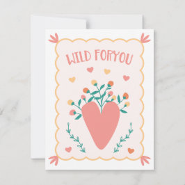 Valentinstag-Karte "Wild für dich" Karte