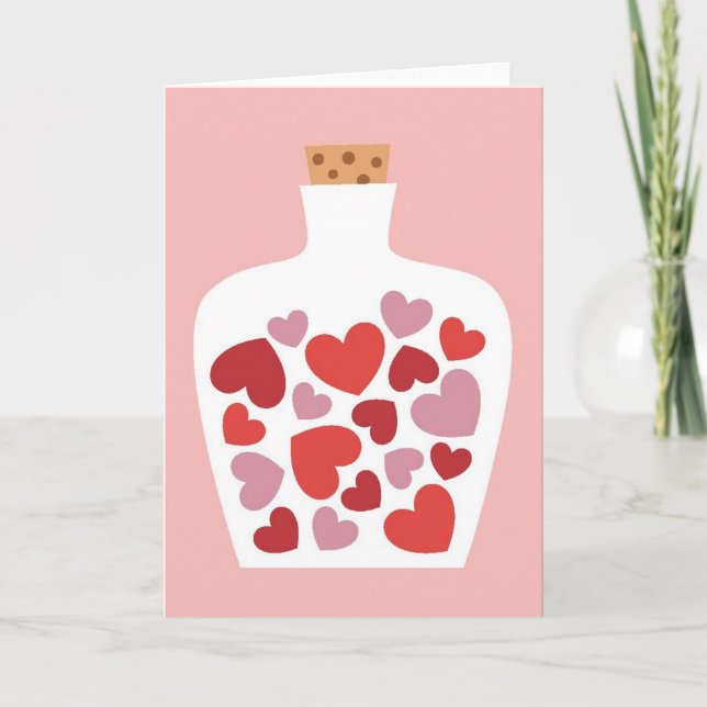 Valentinstag-Kartendesign Feiertagskarte (Vorderseite)