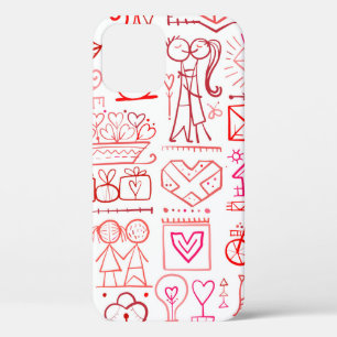 Valentinstag-Kartendesign. Liebe und Hochzeitsnaht Case-Mate iPhone Hülle