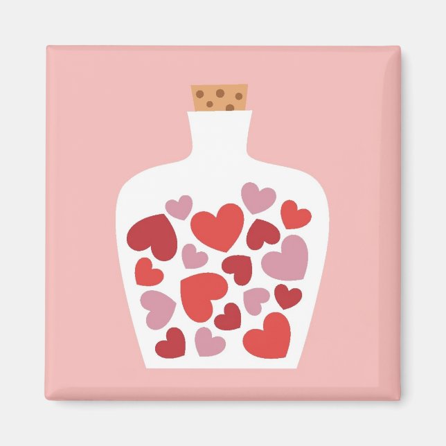 Valentinstag-Kartendesign Magnet (Vorne)