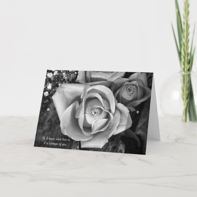 Valentinstag-KarteRose-man Feiertagskarte (Vorderseite)