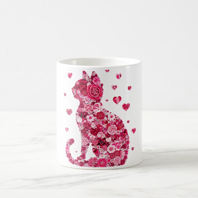 Valentinstag Katze Kaffeetasse (Mittel)
