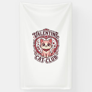 Valentinstag-Katze Lustiges Katzenliebhaber-Design Banner
