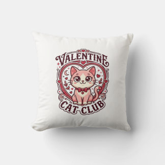Valentinstag-Katze Lustiges Katzenliebhaber-Design Kissen