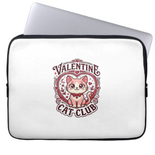 Valentinstag-Katze Lustiges Katzenliebhaber-Design Laptopschutzhülle