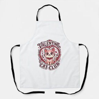 Valentinstag-Katze Lustiges Katzenliebhaber-Design Schürze