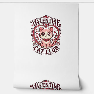 Valentinstag-Katze Lustiges Katzenliebhaber-Design Tapete