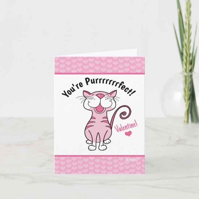 Valentinstag Katze Niedlich Kitten Sie sind perfek (Vorderseite)