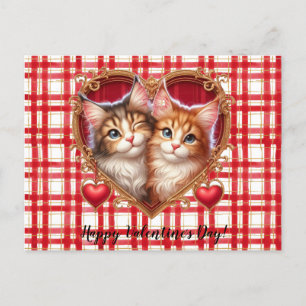 Valentinstag Katze Postkarte