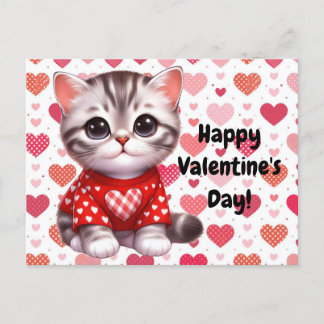 Valentinstag Katze Postkarte