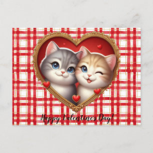 Valentinstag Katze Postkarte