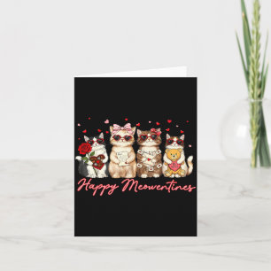 Valentinstag Katzen Glückliches Meowentines Kätzch Karte