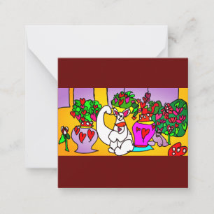 Valentinstag-Katzen spielen Holzbox-Schild-Magnet Mitteilungskarte