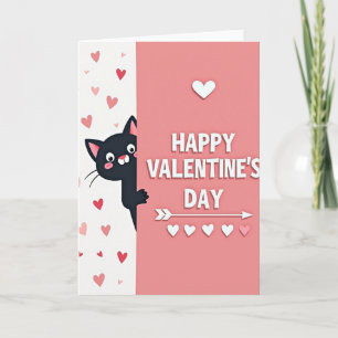 Valentinstag-Katzengrußkarte Karte