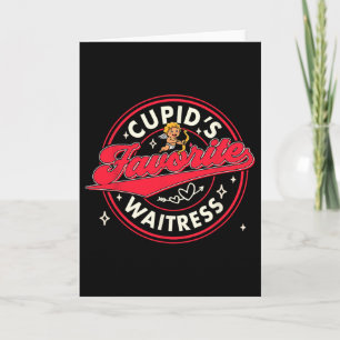 Valentinstag-Kellnerin Lustiger Cupids Lieblings-W Karte
