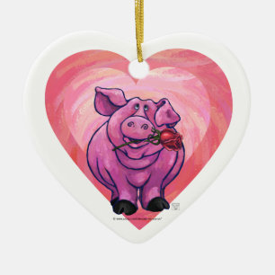 Valentinstag Keramik Ornament