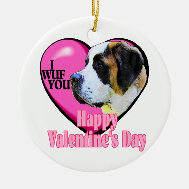 Valentinstag Keramik Ornament (Vorne)