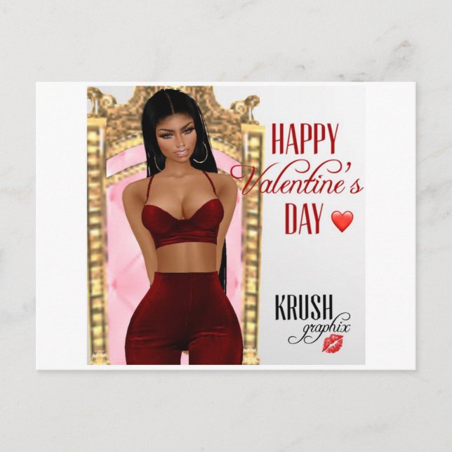 Valentinstag Kesha Postkarte (Vorderseite)