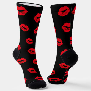 Valentinstag Kisses Lipstick Kiss Mark Socken