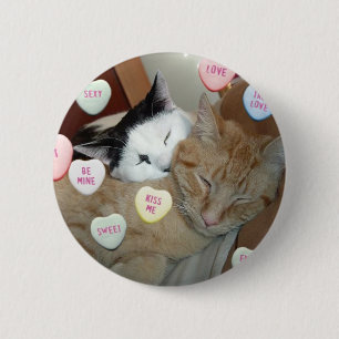Valentinstag Kittens Button