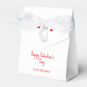 Valentinstag Klassenzimmer-Party Süße Katzenherzen Geschenkschachtel