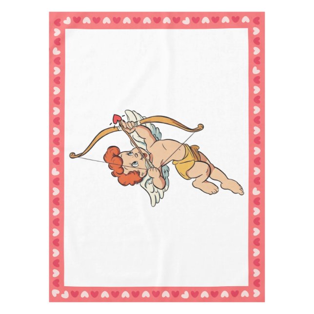 Valentinstag Klassiker/vintage Amor Tischdecke (Vorderseite)